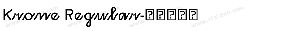 Krone Regular字体转换